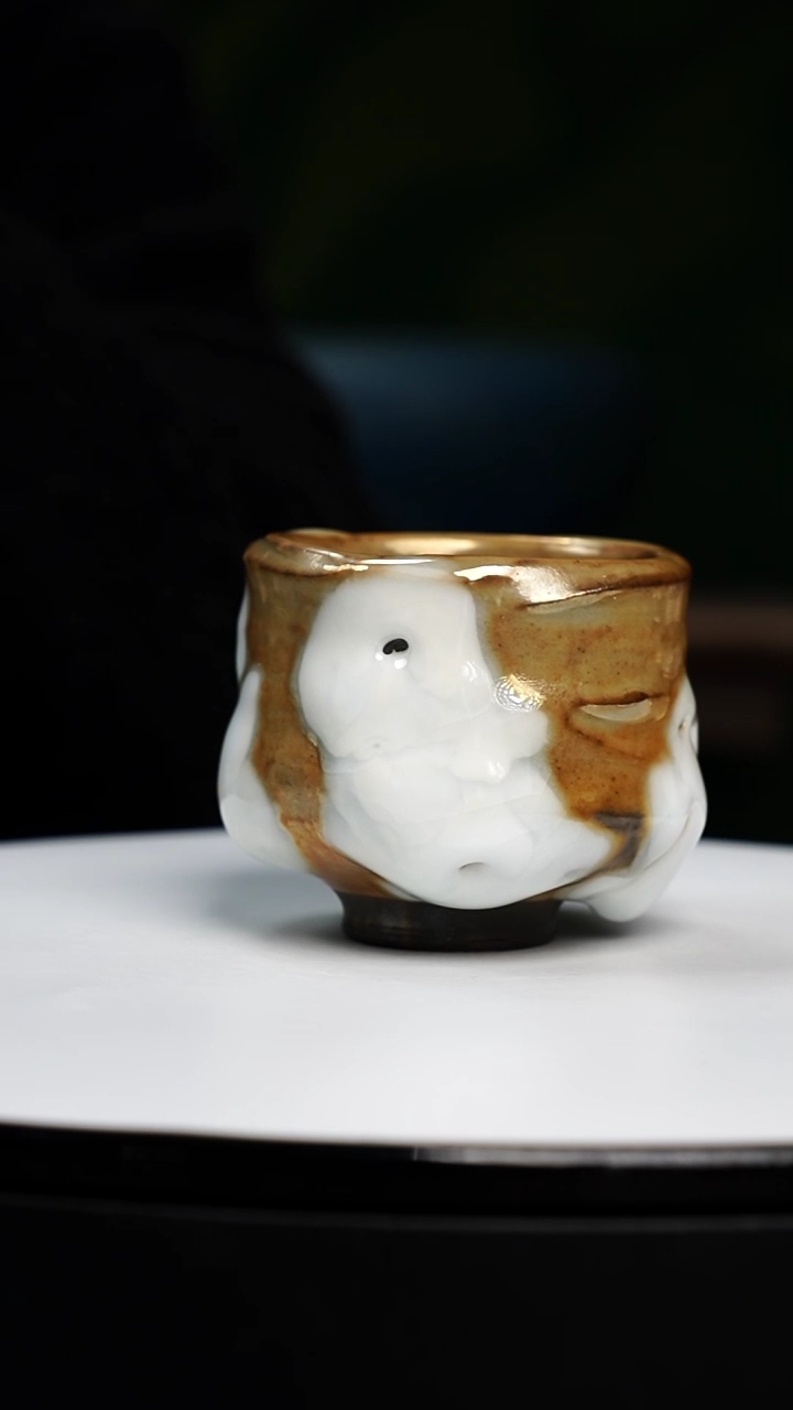 【闪购商品】吴远中未名窑蒙涛金银彩志野杯