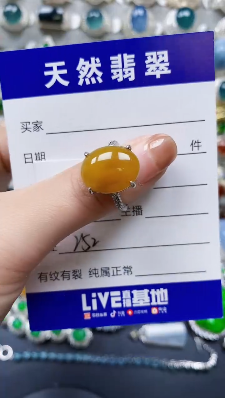 【闪购商品】翡翠戒指银S925镶嵌0252