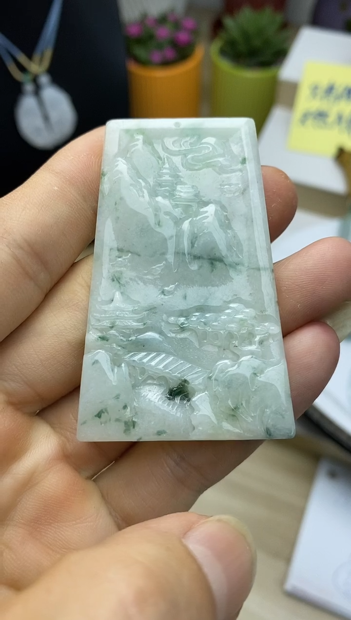 颈饰未镶嵌翡翠7天然缅甸翡翠A货无事牌
