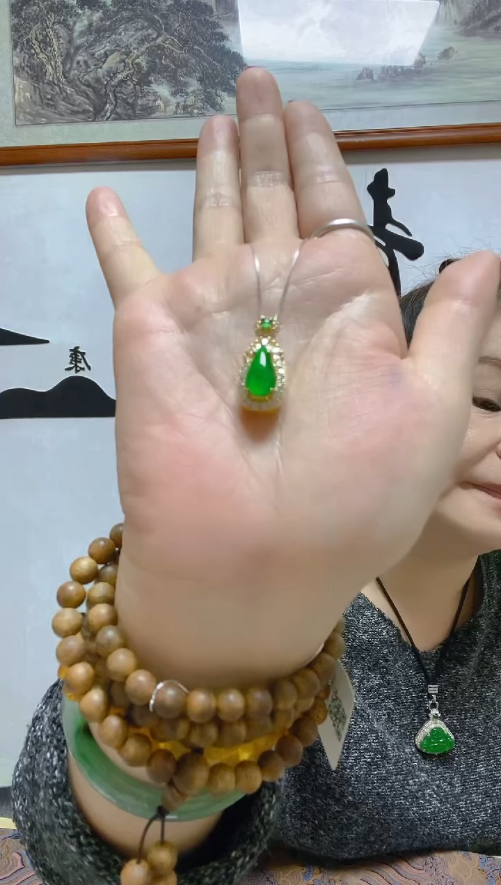 颈饰未镶嵌翡翠天然A货 假一罚四