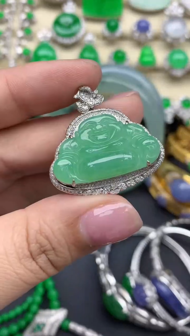 【闪购商品】翡翠颈饰18K金镶嵌514-中国好珍宝