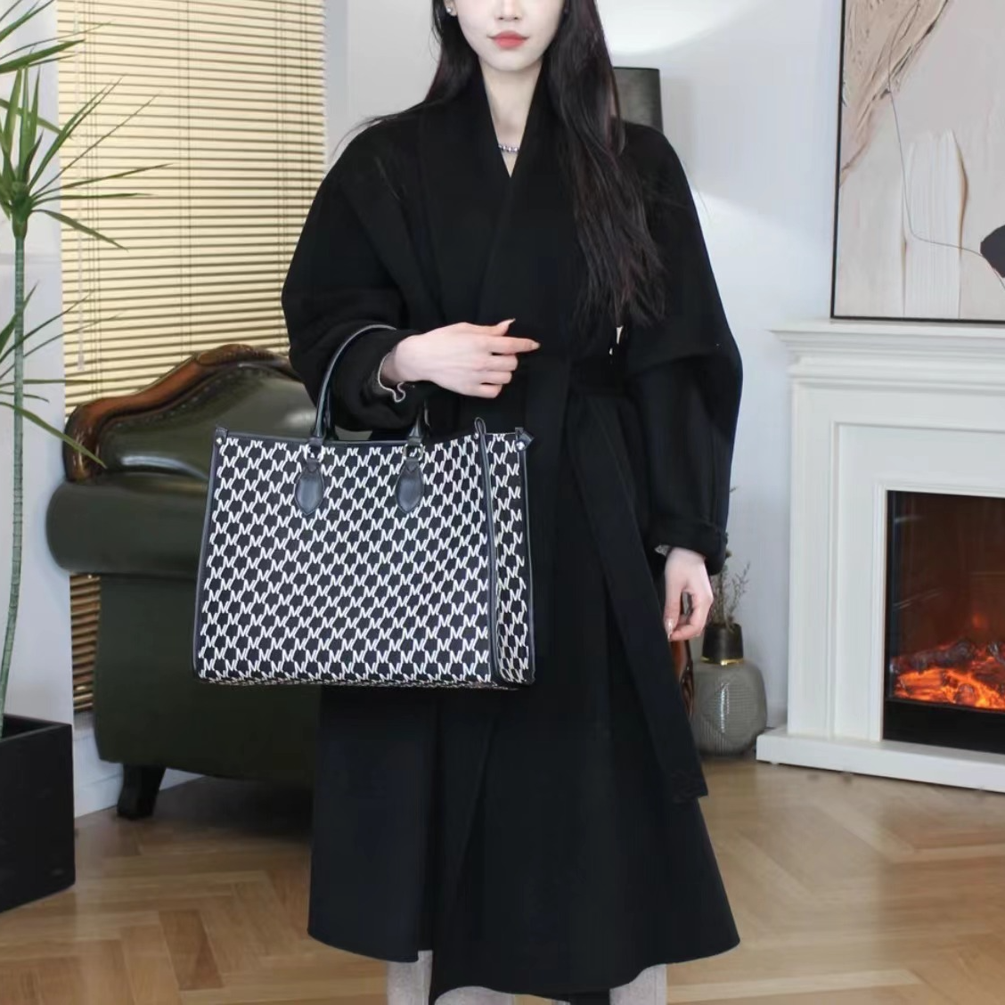 【赫拉天后】升级加厚赫本风长款双面羊绒大衣浴袍款慵懒风