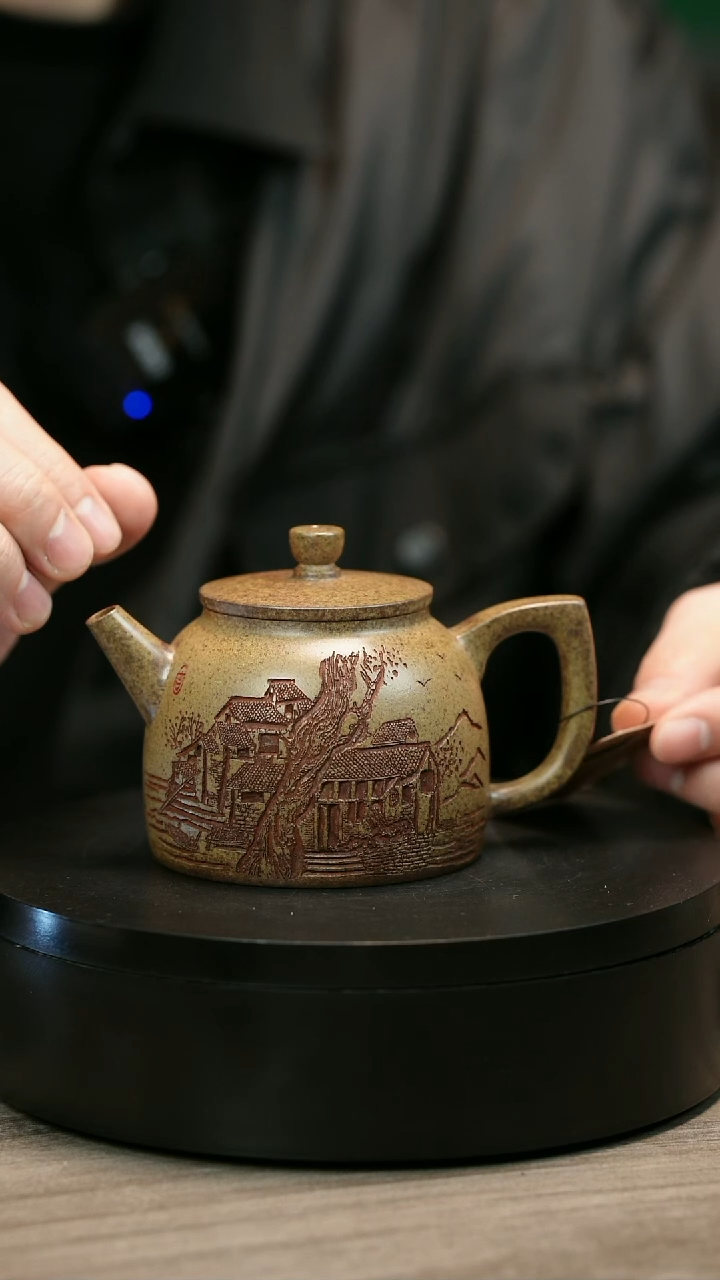 茶壶紫砂奥*曼H2321李琴段泥江南古树渔罩