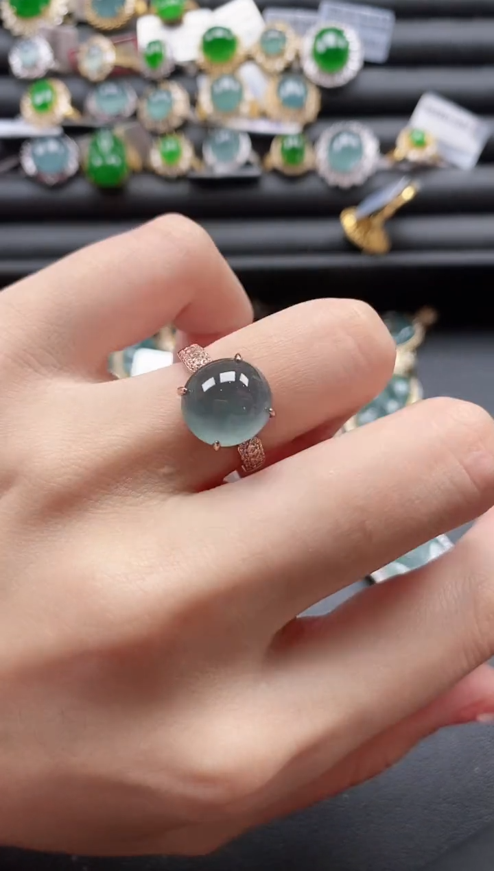 【闪购商品】翡翠戒指银S925镶嵌51151