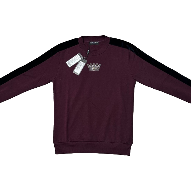 DOLCE&GABBANA杜嘉班纳皇冠串珠秀款圆领卫衣02314新款 