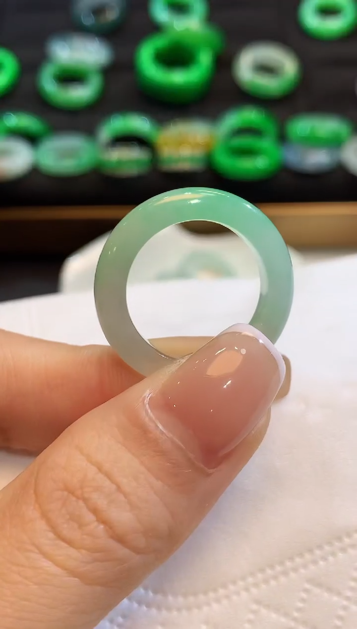 未镶嵌戒圈翡翠D12 15#圈口