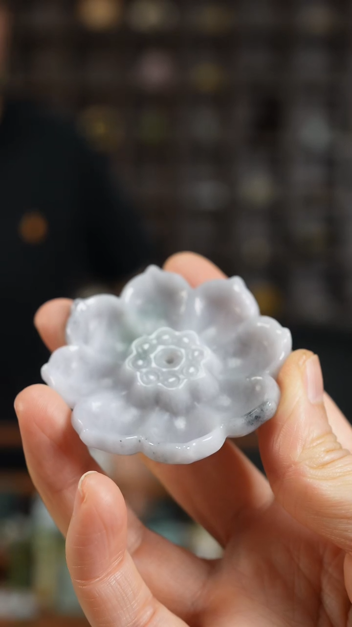 未镶嵌摆件翡翠翡翠莲花香插