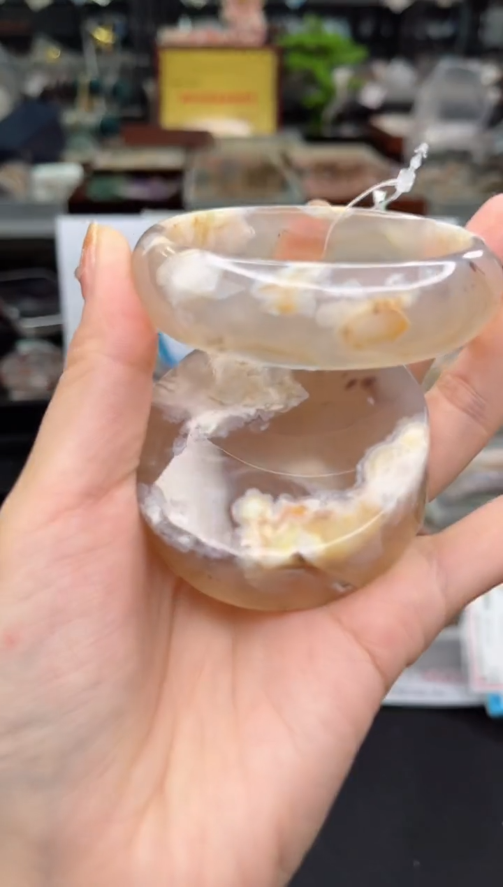 【闪购商品】石英质玉手镯未镶嵌58圈口（赠品镯心）3538780