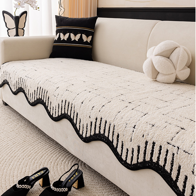 高级感皮沙发垫冬2025新款一片式直排防滑坐垫子四季通用沙发盖布