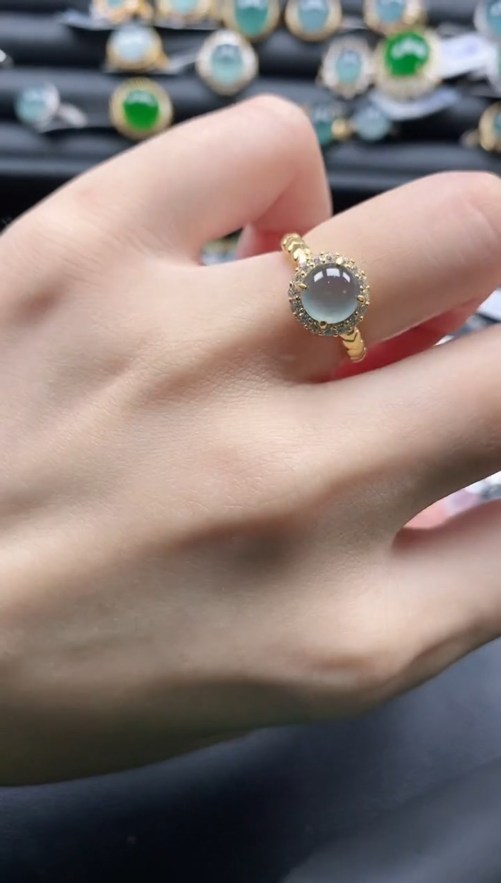 【闪购商品】翡翠戒指银S925镶嵌11111-