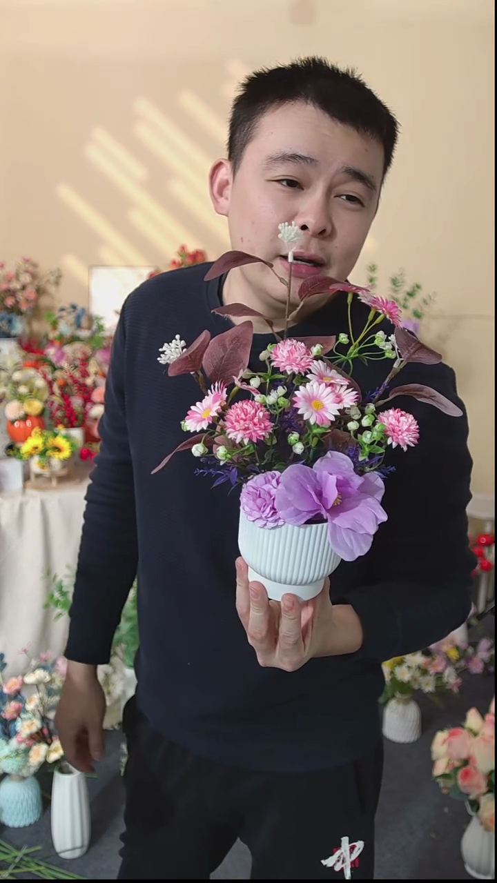 嘿淘家仿真花插花套装包邮到家