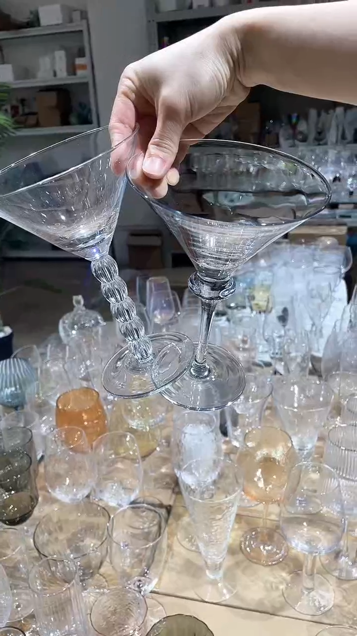 【闪购商品】水晶玻璃2只不同款鸡尾酒杯