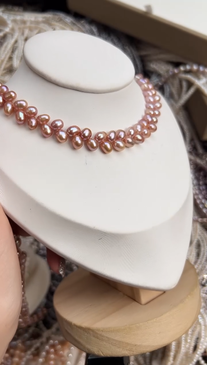 未镶嵌21淡水珍珠无核*强光珍珠麦穗项链