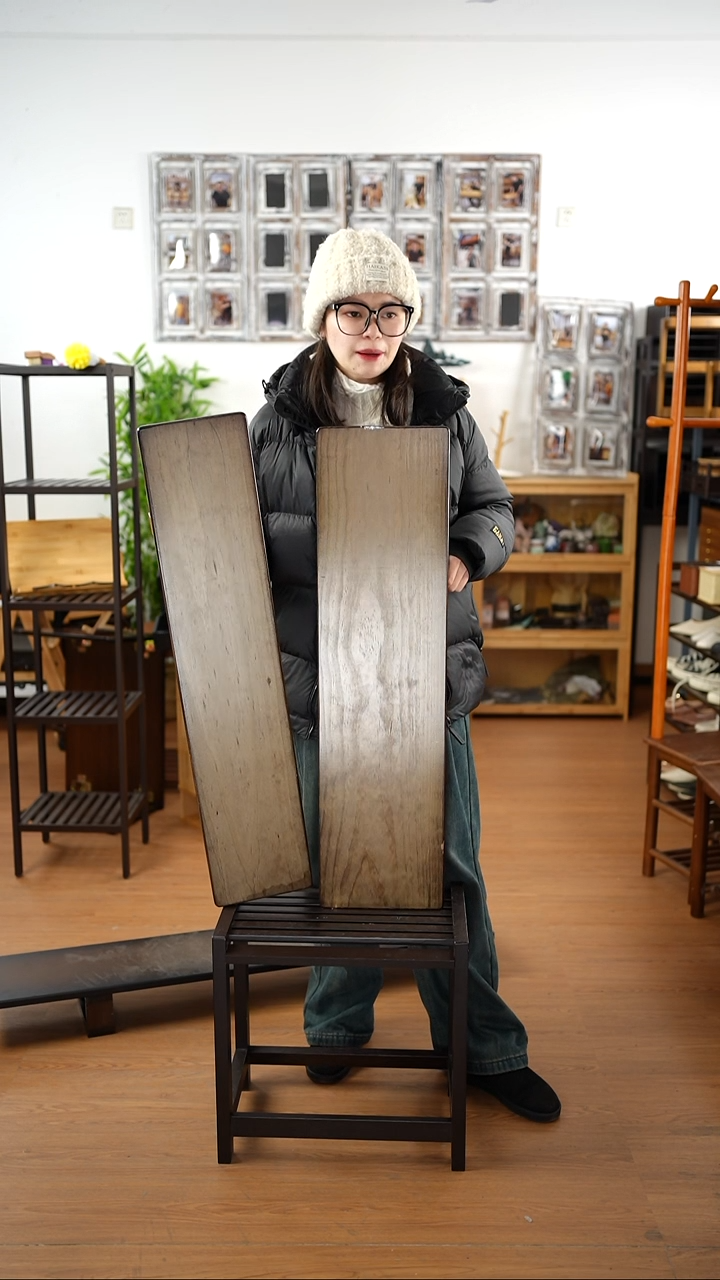 竹90宽实木桌面增高架