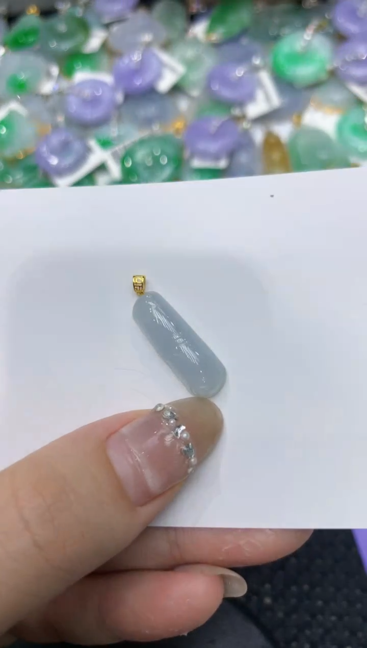 【闪购商品】翡翠颈饰18K金镶嵌222222222