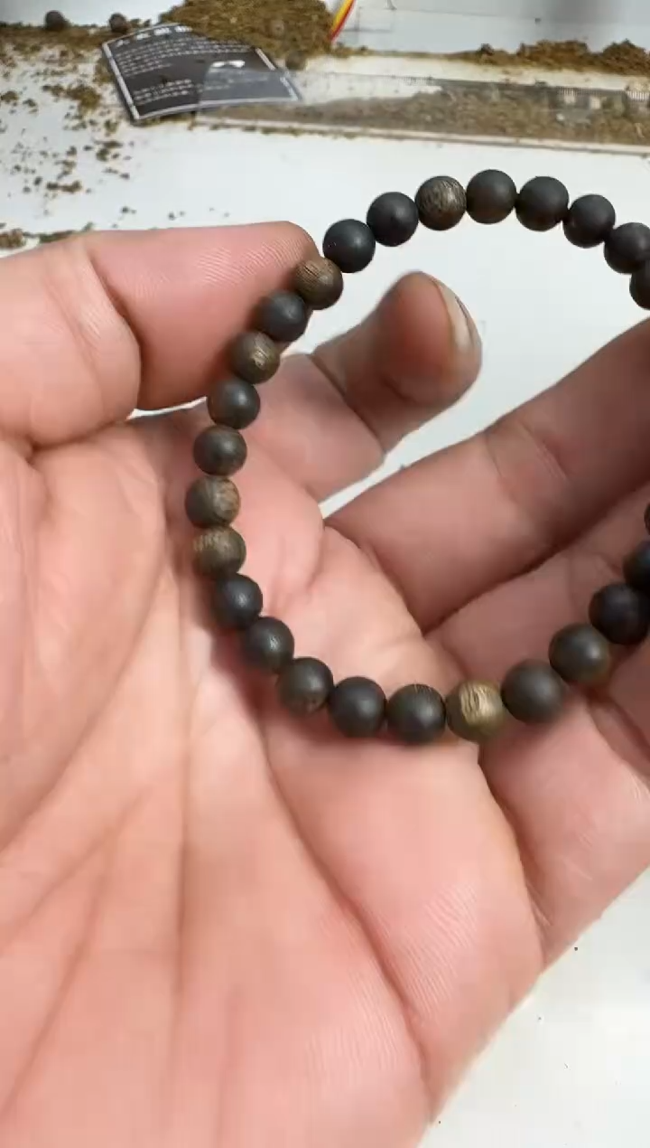 手串沉香曹*宝奇楠沉香0.6规格单圈沉水