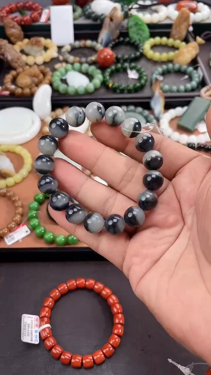 未镶嵌手串和田玉多样性发一件THTY6672