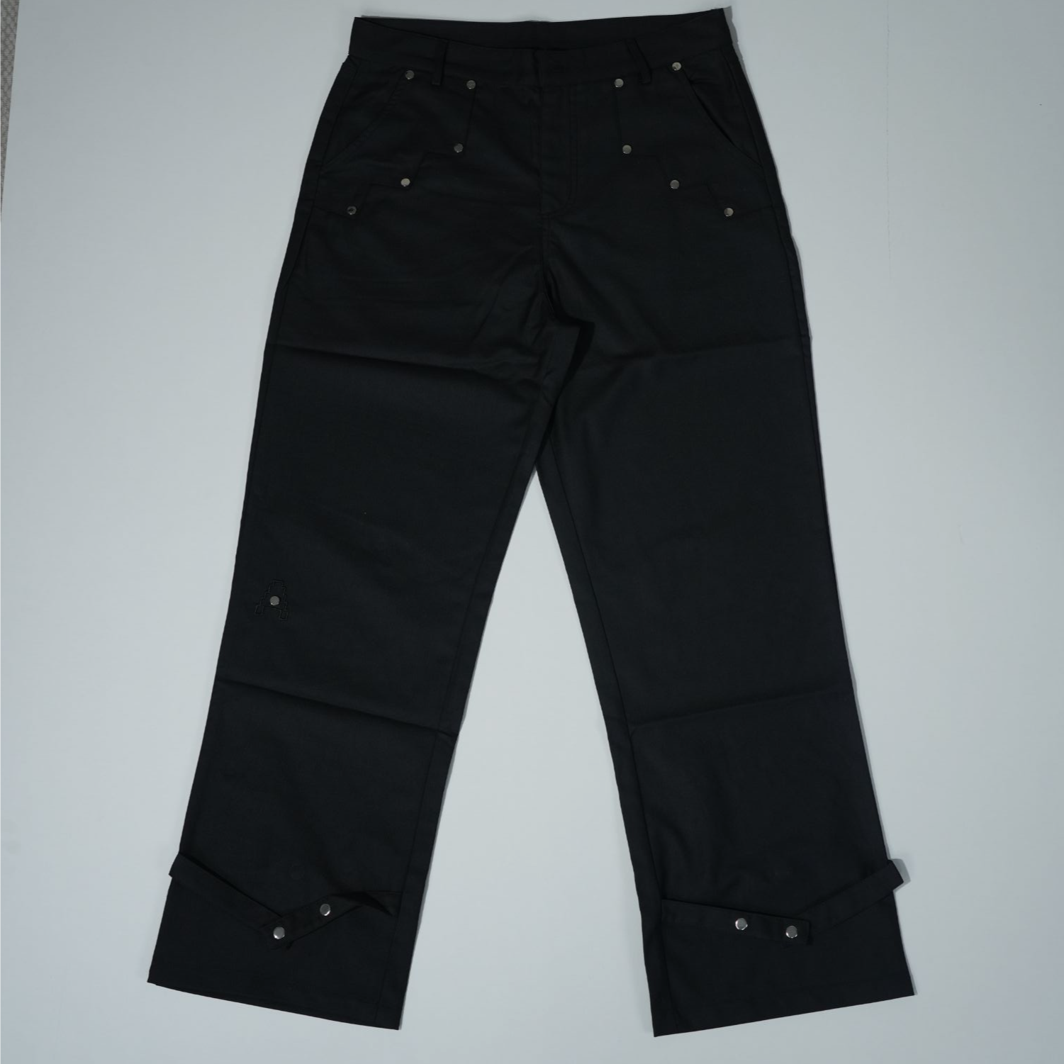 atcg马塞克铆钉直筒裤