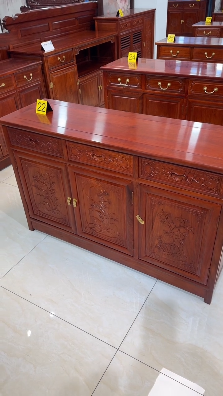 【闪购商品】花梨木类储物柜118*40*80刺猬紫檀餐边柜