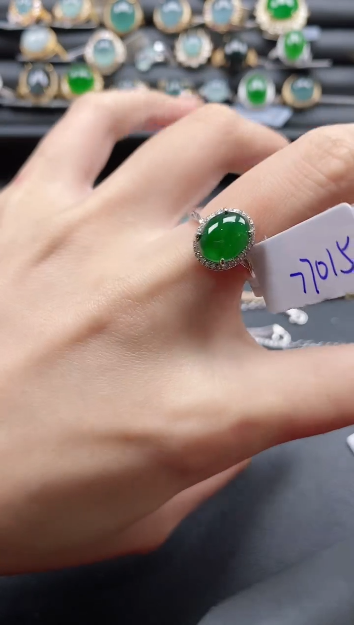 【闪购商品】翡翠戒指银S925镶嵌1111