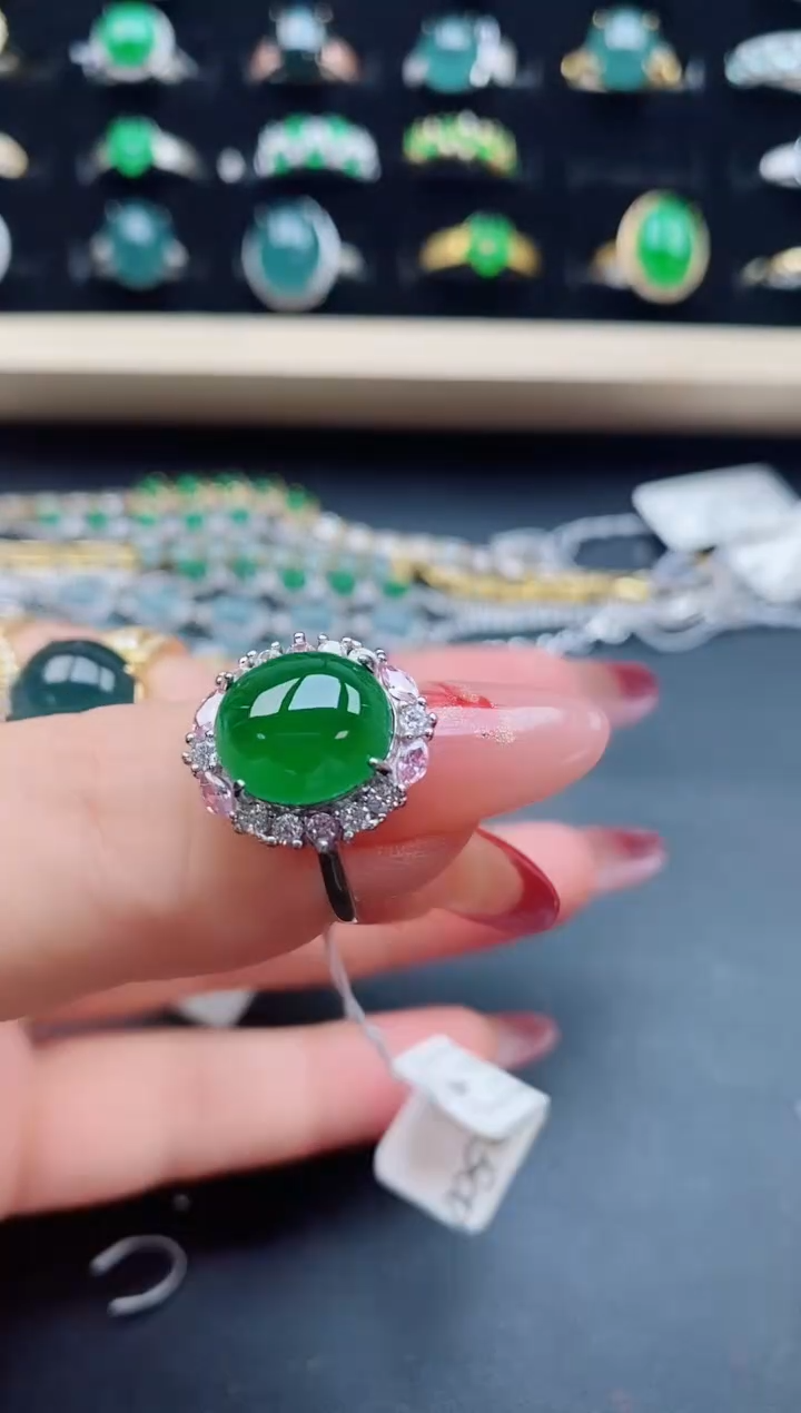 【闪购商品】翡翠戒指银S925镶嵌5080850