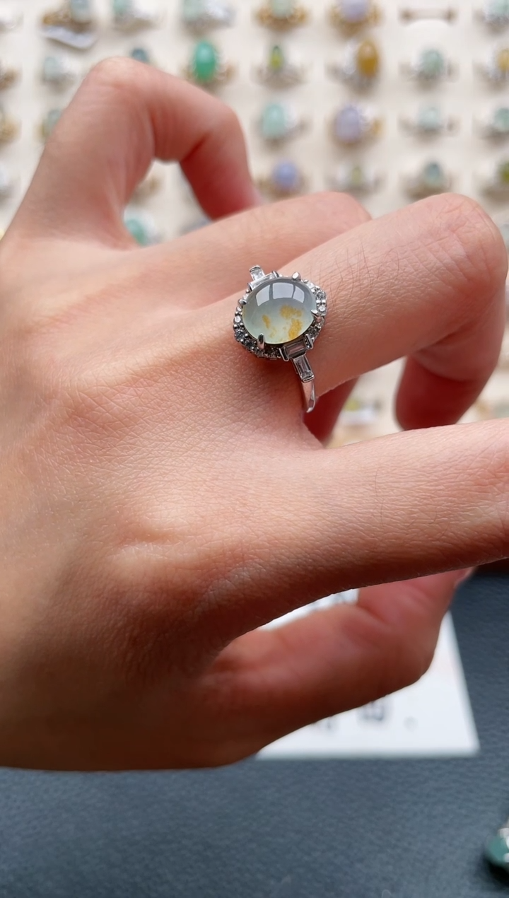 【闪购商品】翡翠戒指银S925镶嵌1111