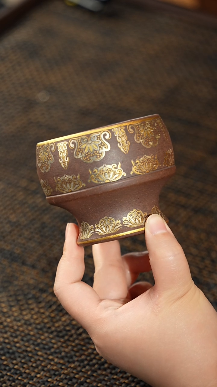 【闪购商品】紫砂茶杯非遗茶器-天青金银措