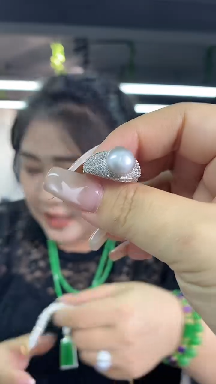 未镶嵌海水珍珠戒指多样性发其一颜色微差