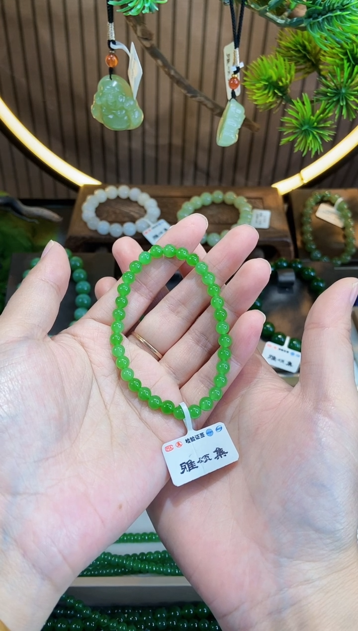 未镶嵌手链和田玉G1299颜色微差