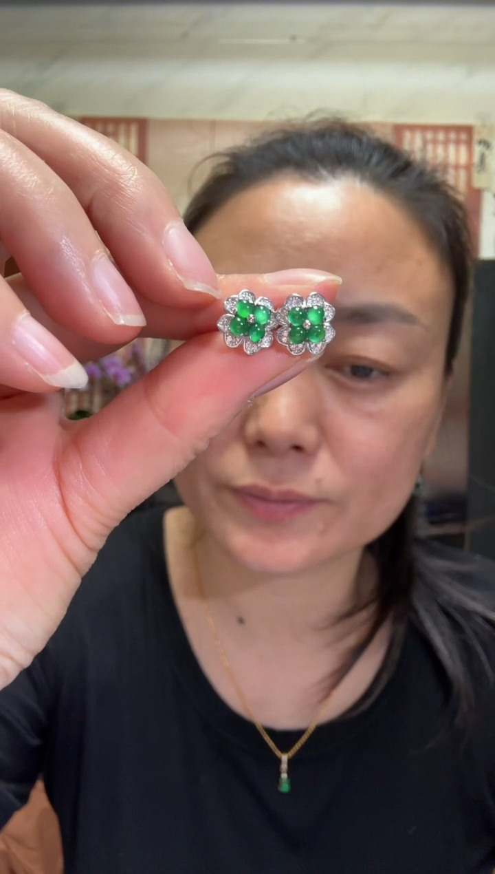 颈饰银S925镶嵌翡翠00006083