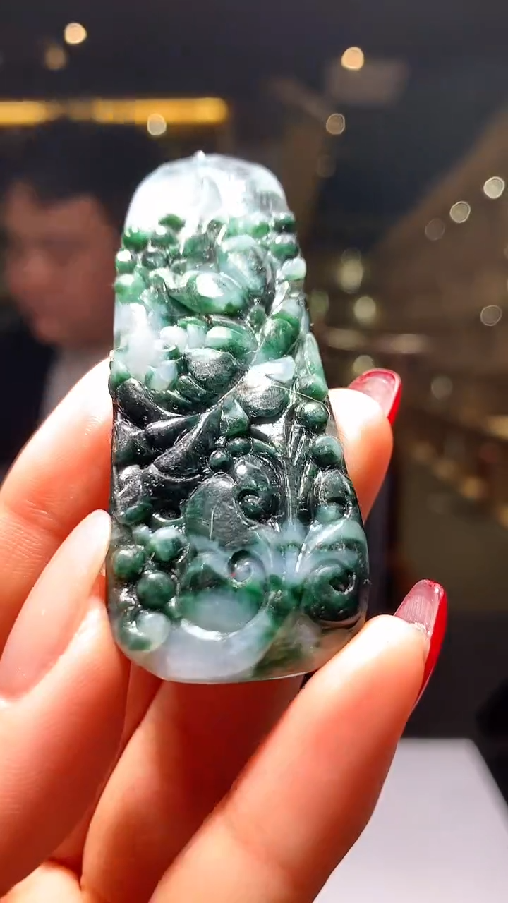 【闪购商品】定制翡翠未镶嵌1004hm-毛货挂件14