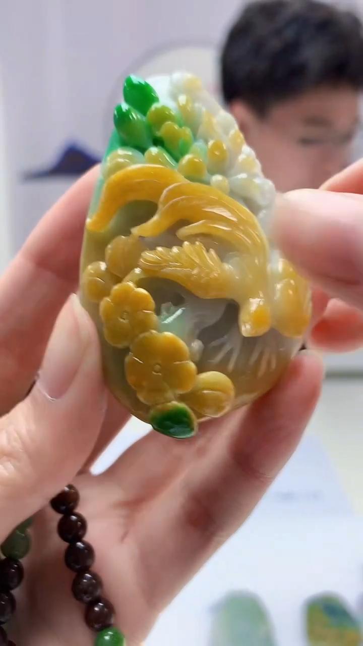 【闪购商品】定制翡翠未镶嵌4688zm-毛货赠珠链145