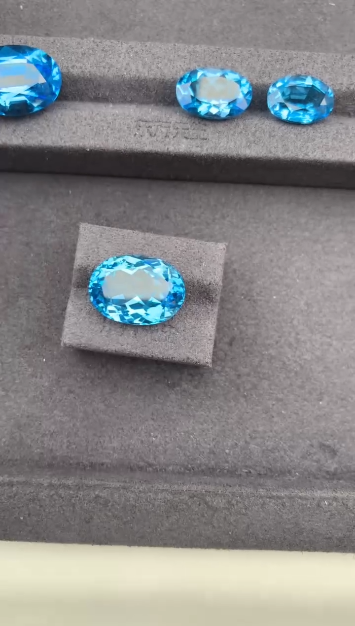 托帕石裸石17.7ct托帕石  GH  定制