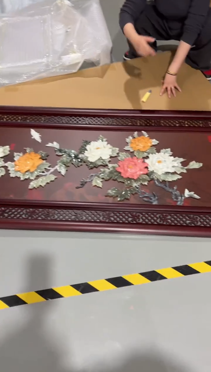 横款22080双框横幅花开富贵