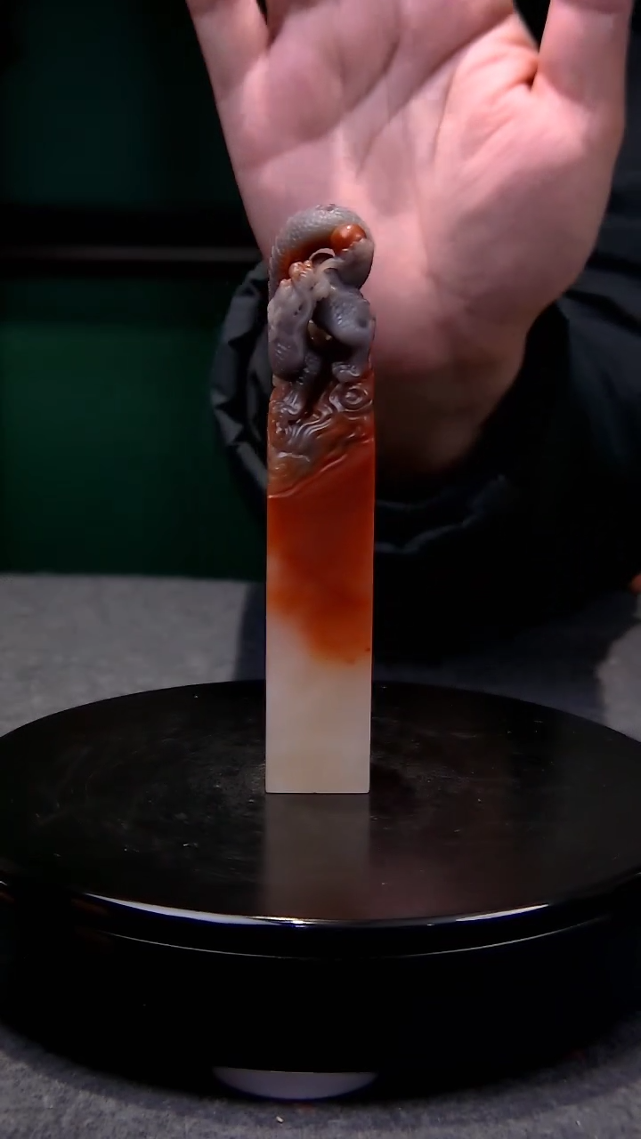 【闪购商品】老挝石三彩龙戏珠