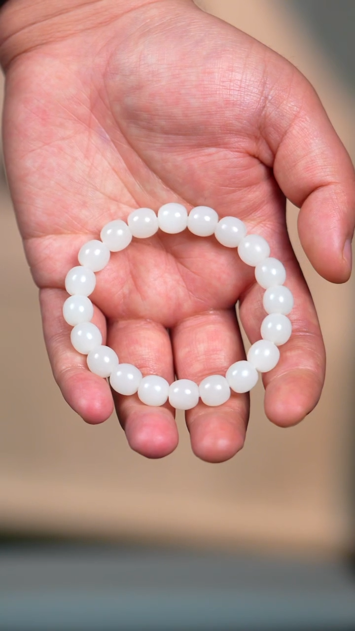 未镶嵌手链和田玉大**沙10mm黑山高白