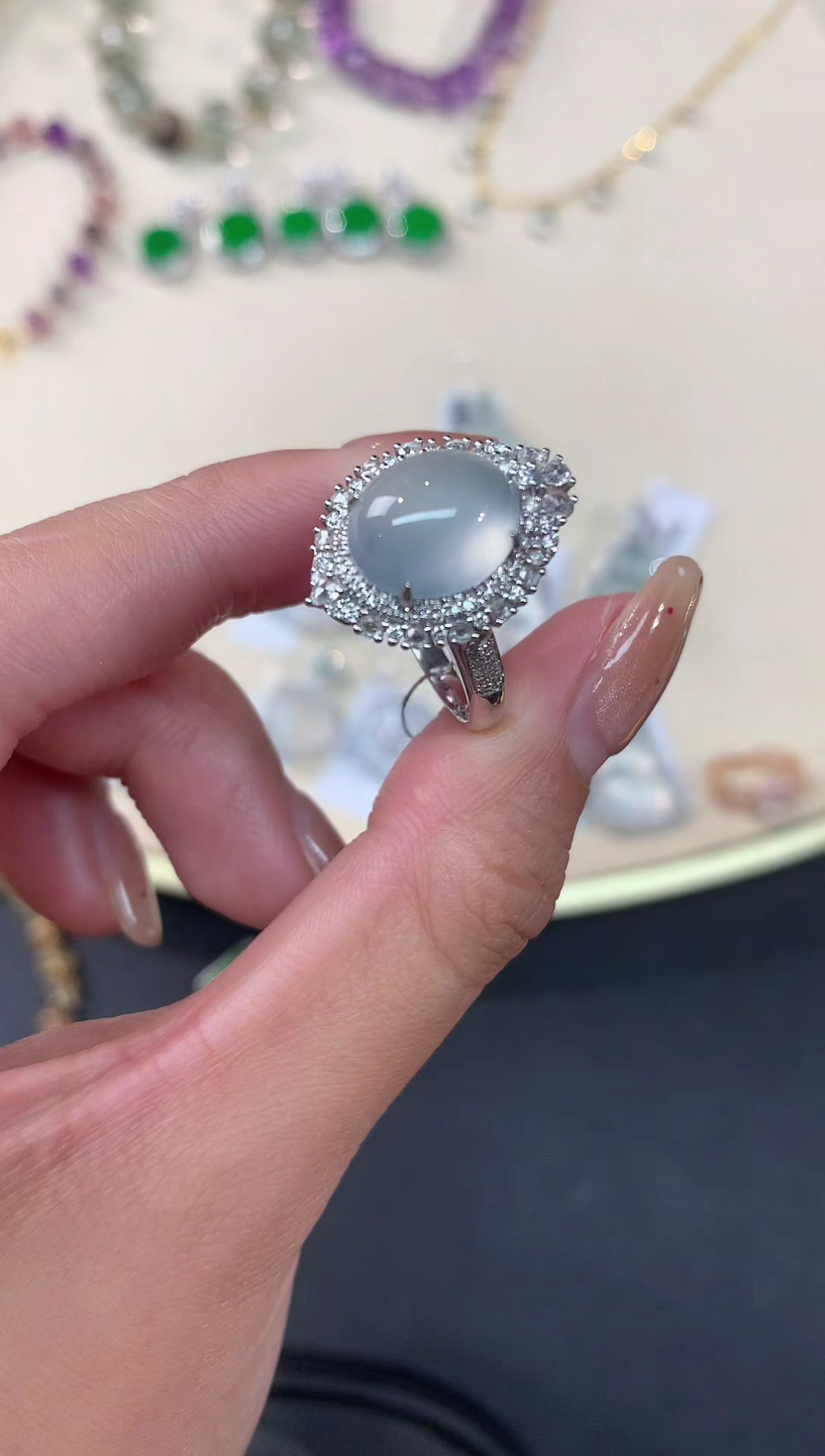 【闪购商品】翡翠戒指18K金镶嵌几款A279|13800