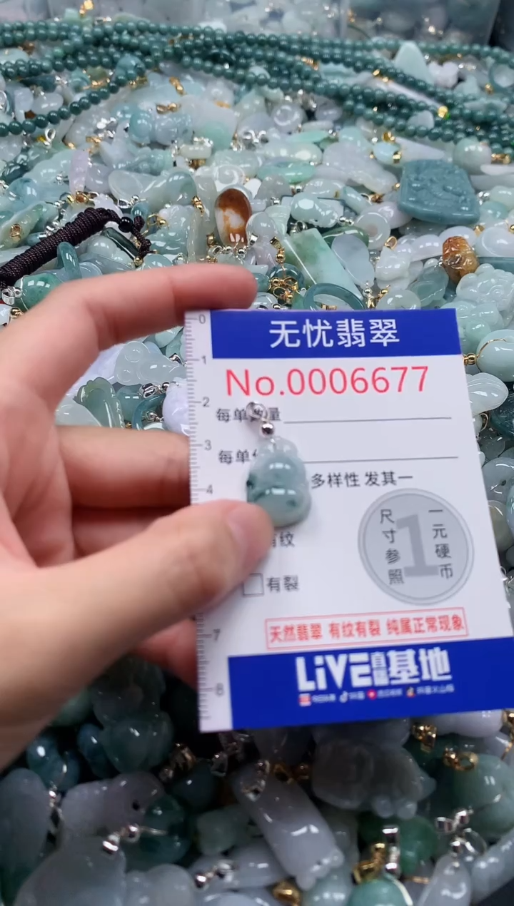 翡翠未镶嵌吊坠(不含链)6677