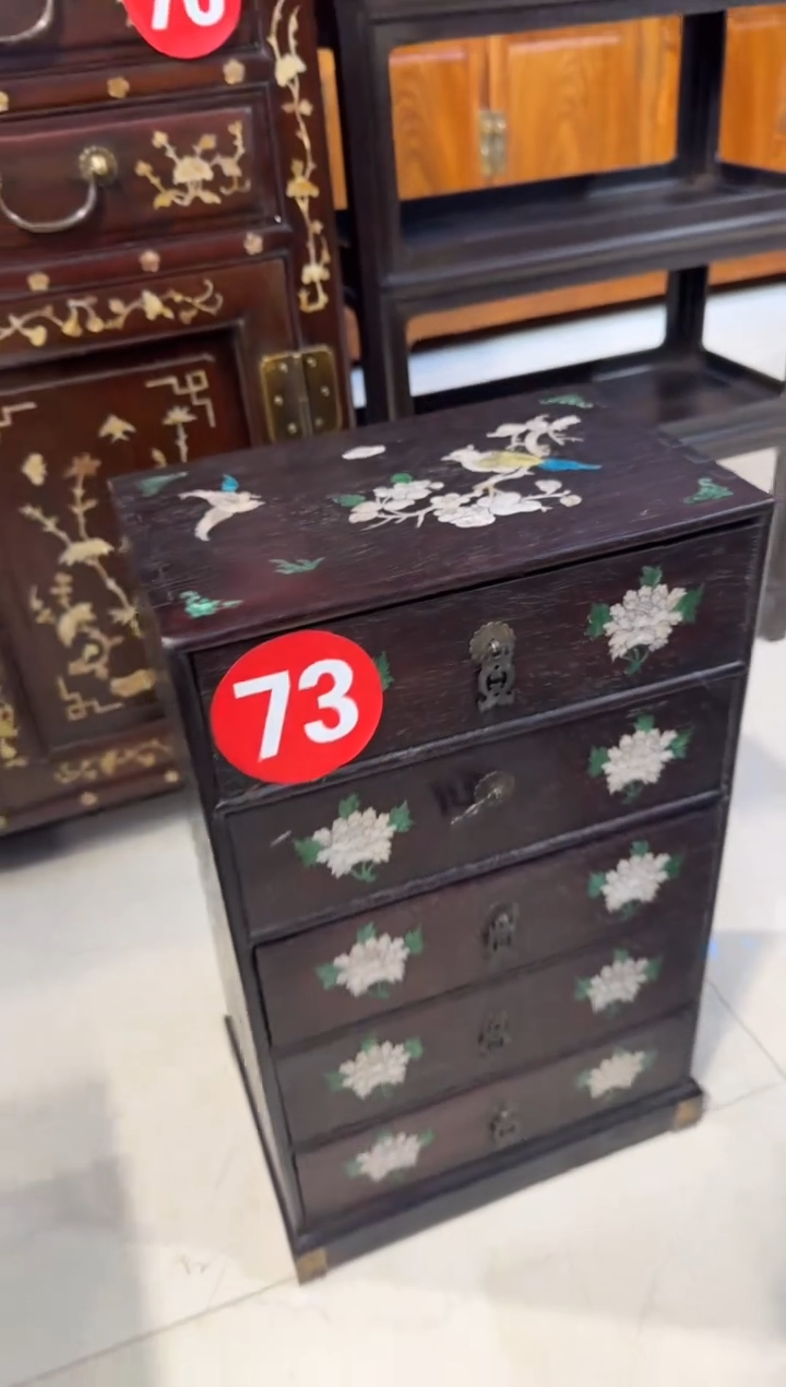 【闪购商品】木木艺邵氏紫檀花鸟五斗柜800.8888