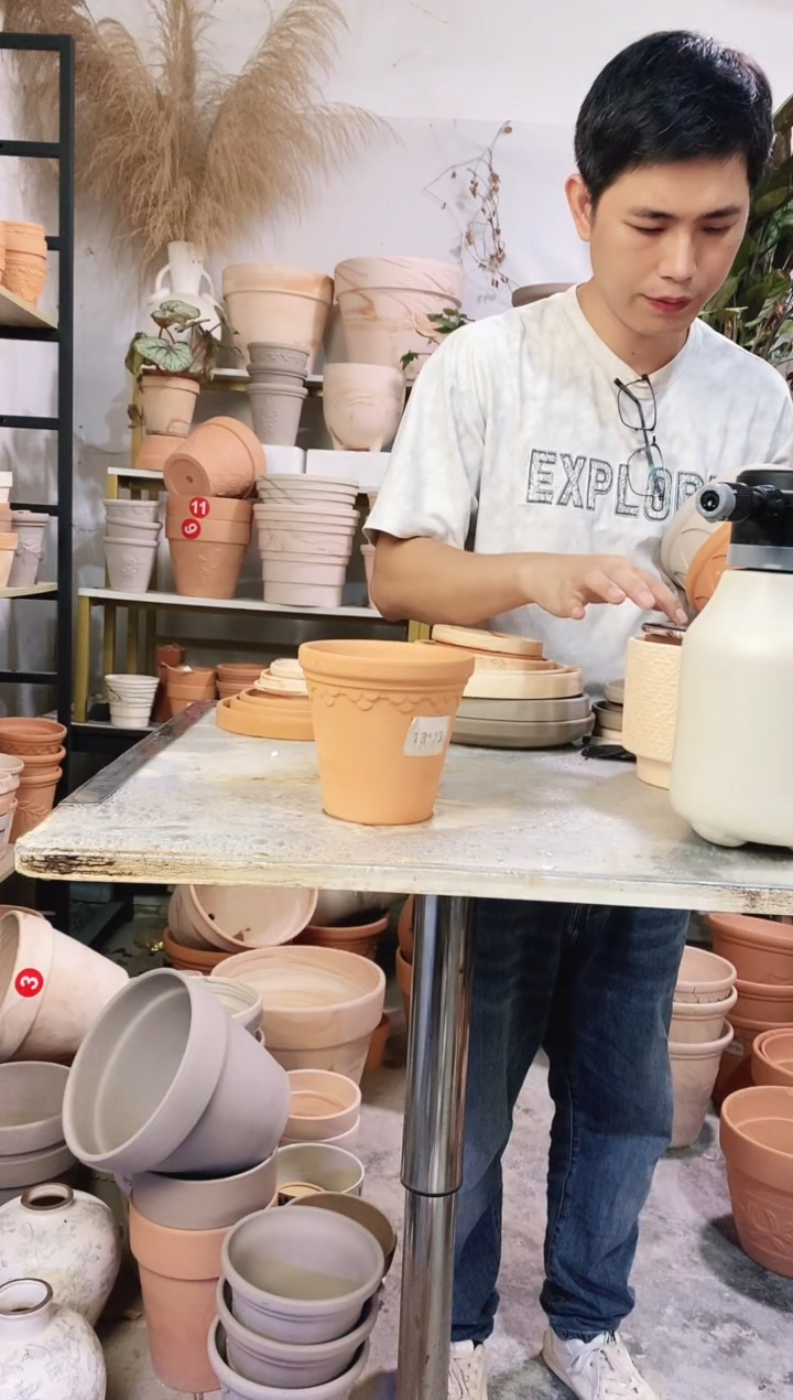 13*13红陶巴洛克 4盆无托
