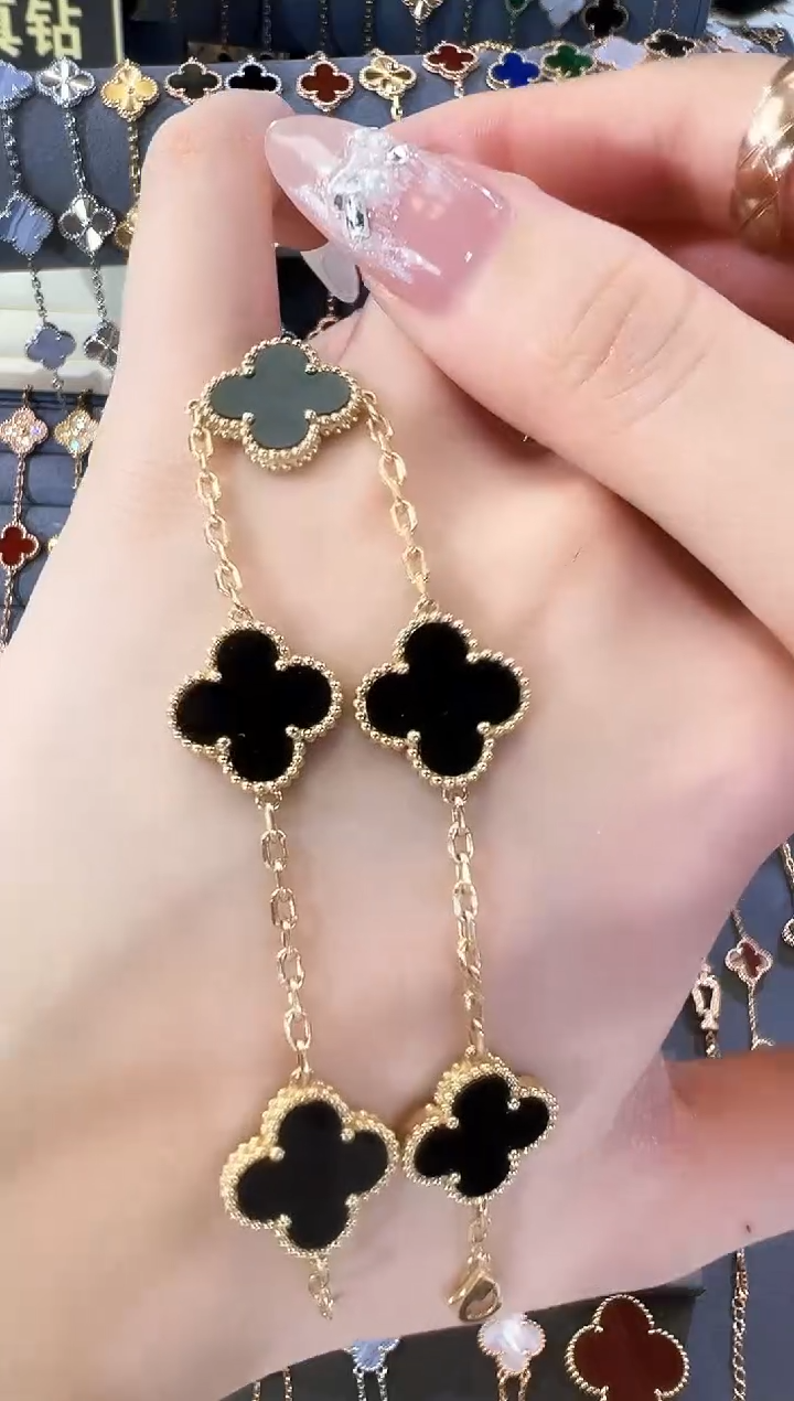 【闪购商品】玛瑙/玉髓手链18K金镶嵌18K黄手链