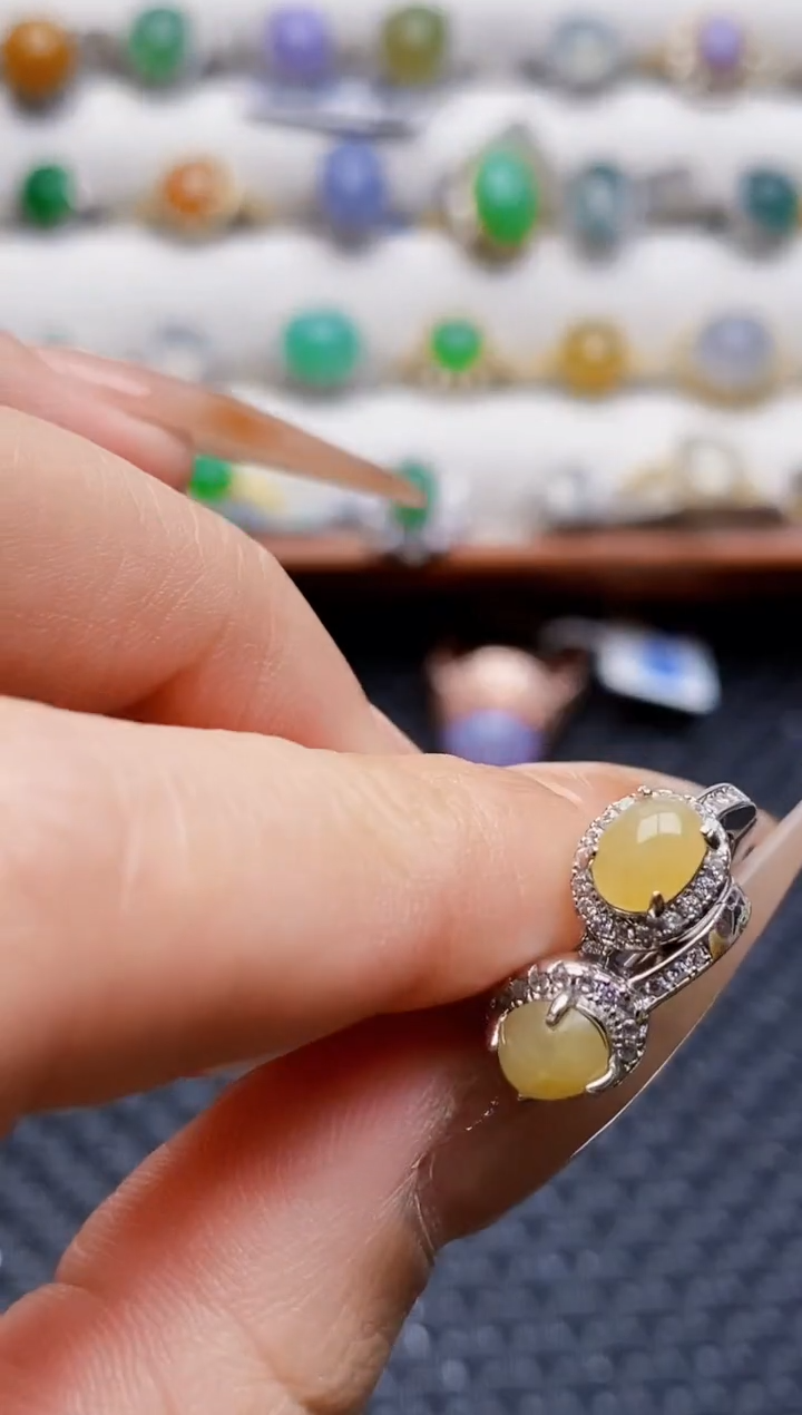 银S925镶嵌戒指翡翠1661