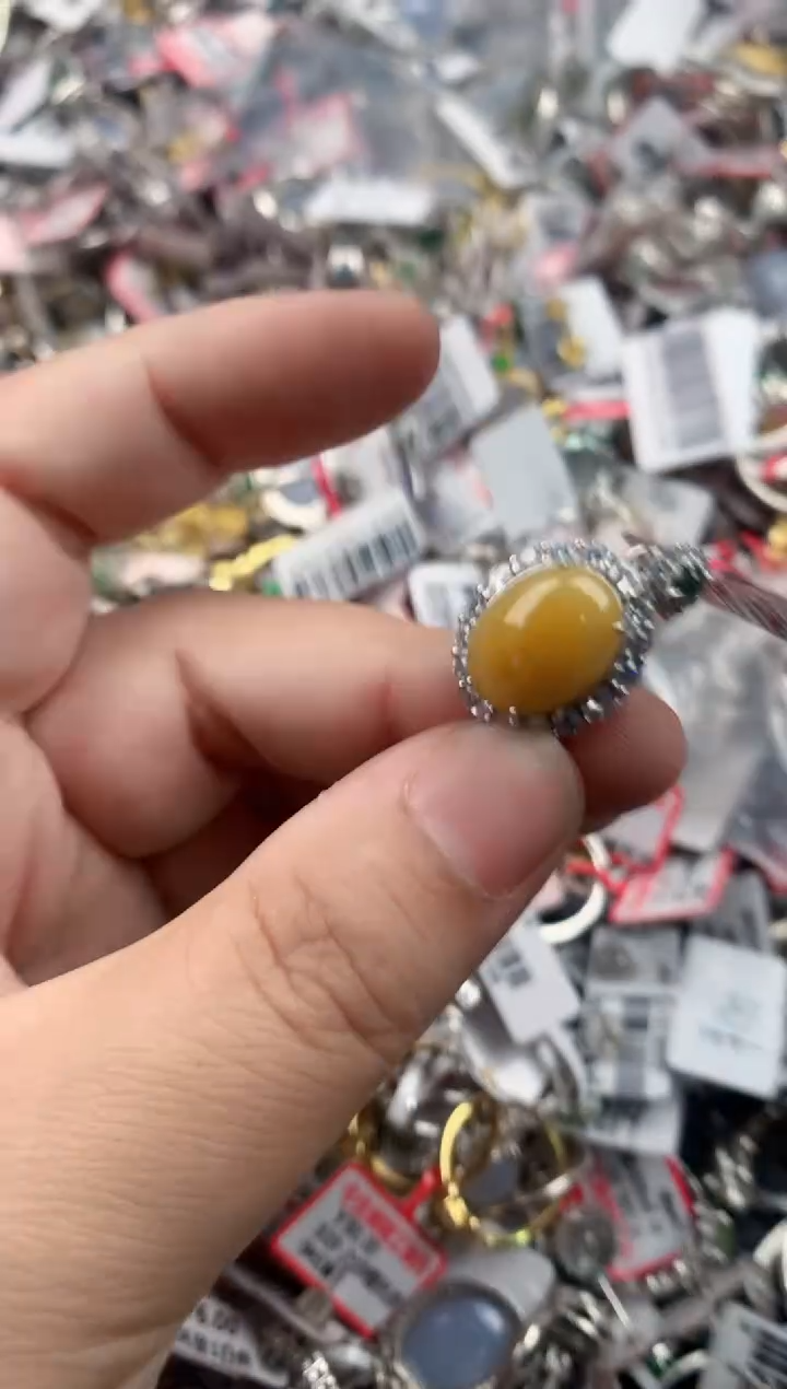 银S925镶嵌戒指翡翠10    5