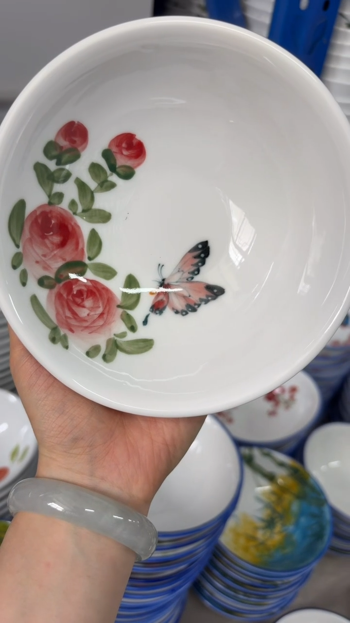 瓷片景德镇高温釉中彩-壮壮碗