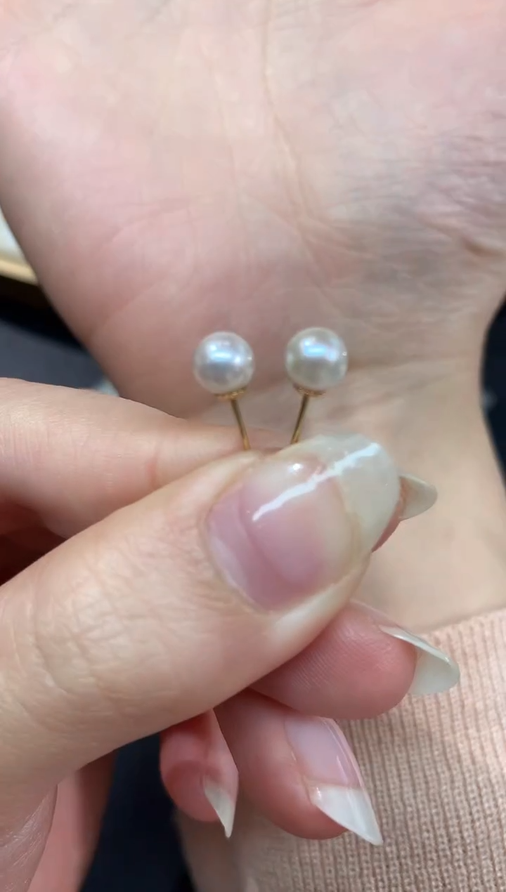 【闪购商品】海水珍珠耳饰18K金镶嵌W46|多样性发一件299