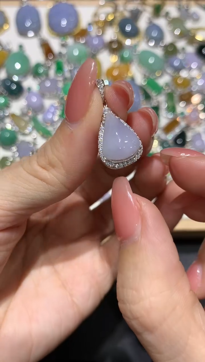 【闪购商品】翡翠吊坠(不含链)银S925镶嵌团购37