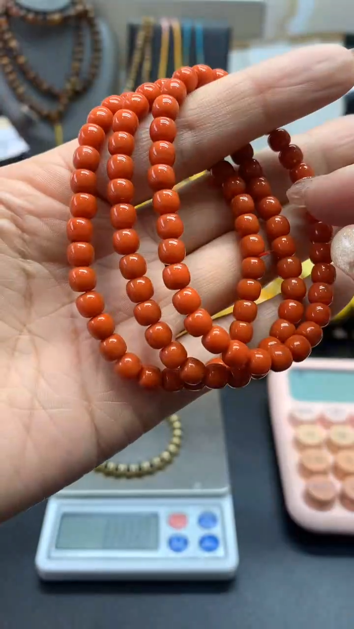 【闪购商品】南红玛瑙珠宝奇石未镶嵌252多样性发其一手串微瑕