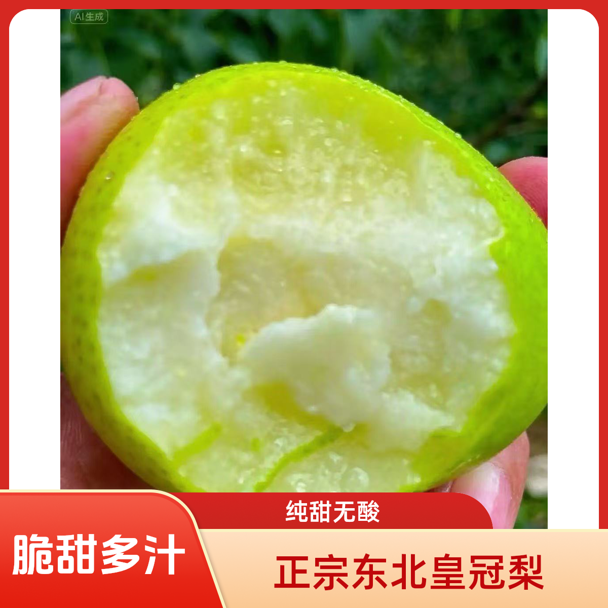 北镇山坡皇冠梨脆甜多汁纯甜无酸当季新鲜梨子水果