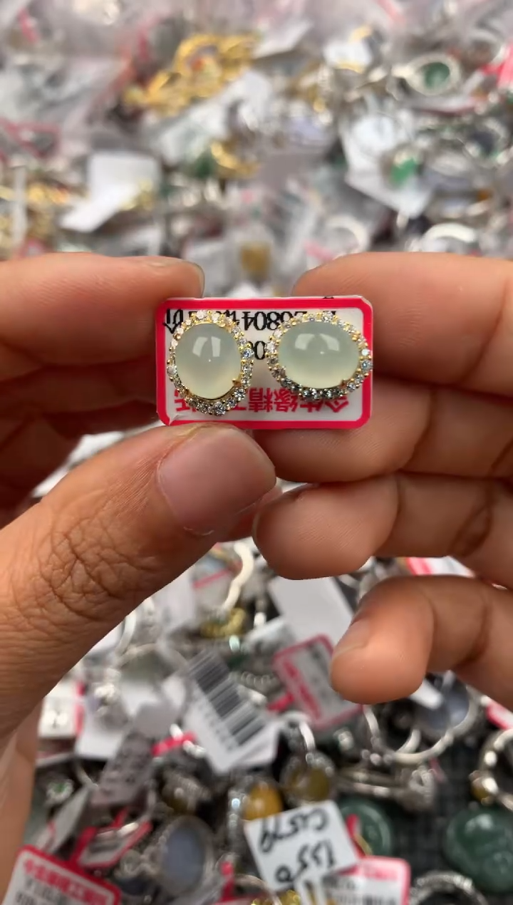 银S925镶嵌戒指翡翠333----3