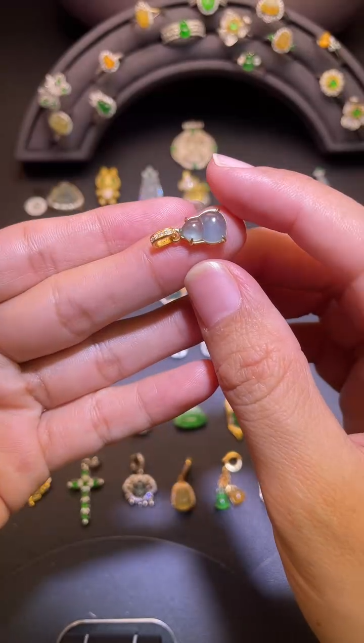 吊坠(不含链)银S925镶嵌翡翠1